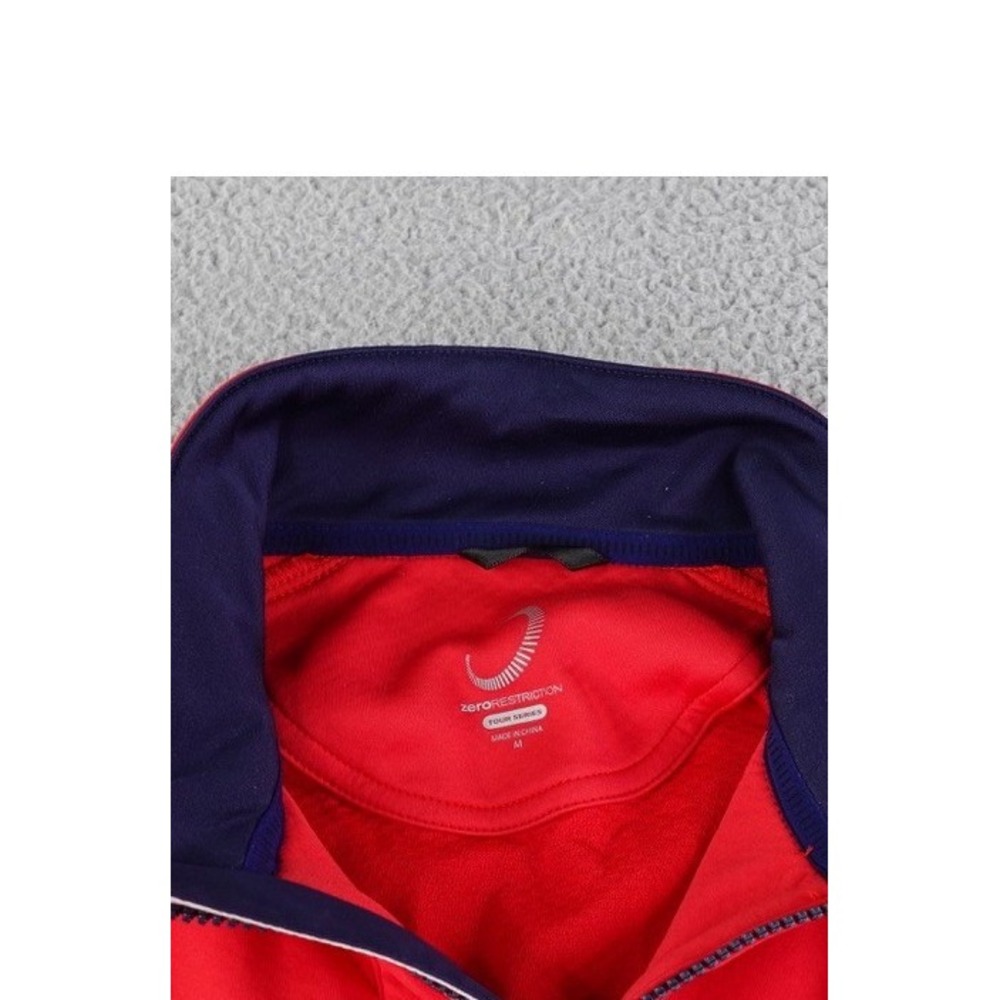 Zero Restriction Golf Pullover Mens Medium Red 1/… - image 3